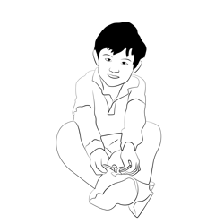 Kids Shoes Free Coloring Page for Kids