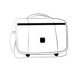 Large School Bag Free Coloring Page for Kids
