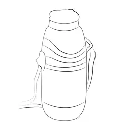 Red Water Bag Free Coloring Page for Kids