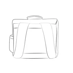 School Bag Back Free Coloring Page for Kids