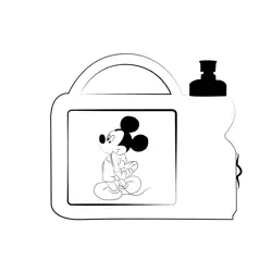 School Water Bag Free Coloring Page for Kids