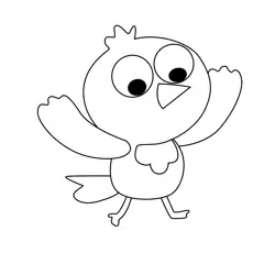 Baby Blue Bird Free Coloring Page for Kids