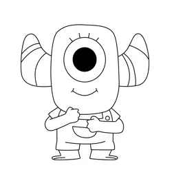 Cyclops Free Coloring Page for Kids