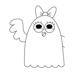 Ghost Free Coloring Page for Kids