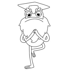 Wise Old Bullfrog Free Coloring Page for Kids