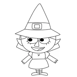 Witch Free Coloring Page for Kids