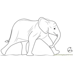 Elephants Hit the Ball Free Coloring Page for Kids