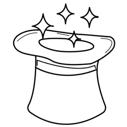 Sparkly Magician's Top Hat Free Coloring Page for Kids