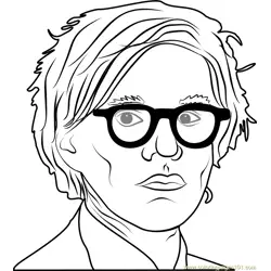 Andy Warhol Free Coloring Page for Kids