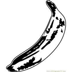 Banana by Andy Warhol Free Coloring Page for Kids