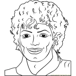 Michael Jackson by Andy Warhol Free Coloring Page for Kids