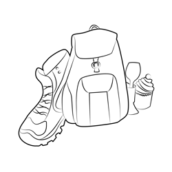 Leather Bag And Shoes Free Coloring Page for Kids