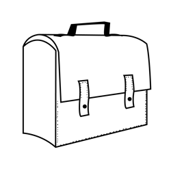 Suitcase Leather Free Coloring Page for Kids