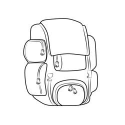 Travel Bag Free Coloring Page for Kids