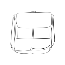 Leather Briefcase Free Coloring Page for Kids