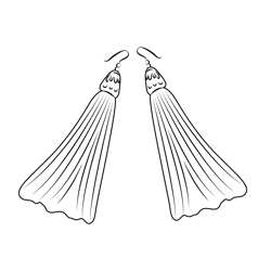Earrings Free Coloring Page for Kids