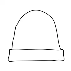 Beanie Cap Free Coloring Page for Kids