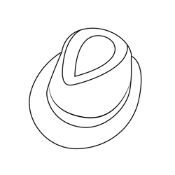 Fancy Hat Free Coloring Page for Kids