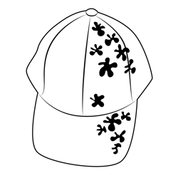Painted Hat Free Coloring Page for Kids