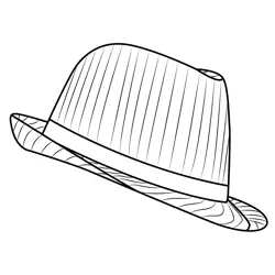 Stylish Hat Free Coloring Page for Kids