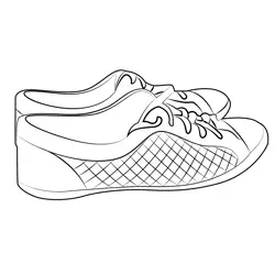 Canvas Shoes Free Coloring Page for Kids