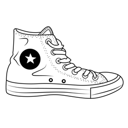 Chucks Sneaker Free Coloring Page for Kids
