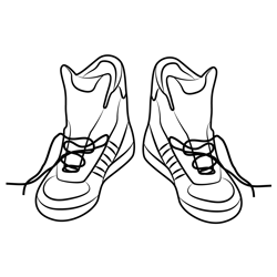 Designer Leather Shoes Free Coloring Page for Kids
