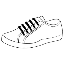 Leather Sneaker Free Coloring Page for Kids