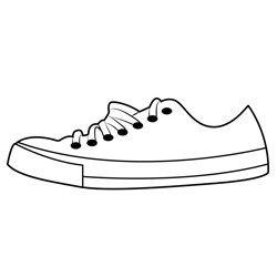 Side View Of Sneaker  Free Coloring Page for Kids
