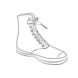 Sneaker Free Coloring Page for Kids