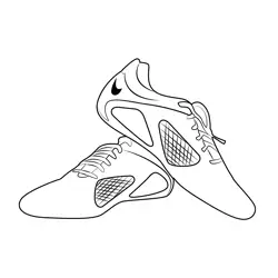 Sport Shoes Free Coloring Page for Kids