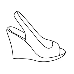 Women Floral Shoe Free Coloring Page for Kids