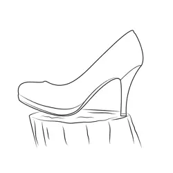 Women's Shoes Free Coloring Page for Kids