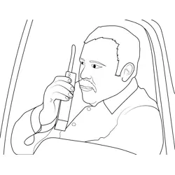 Agent Repairman Stranger Things Free Coloring Page for Kids