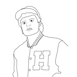 Andy Stranger Things Free Coloring Page for Kids