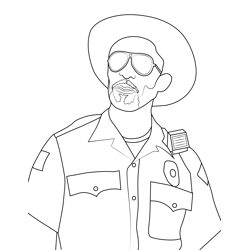 Calvin Powell Stranger Things Free Coloring Page for Kids
