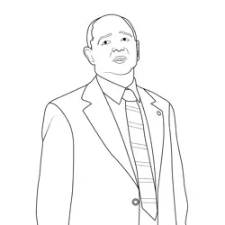 Hawkins Head of Security Stranger Things Free Coloring Page for Kids