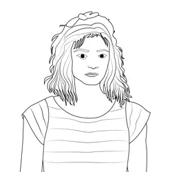 Heather Holloway Stranger Things Free Coloring Page for Kids