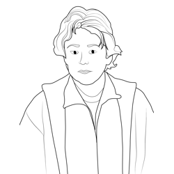 James Dante Stranger Things Free Coloring Page for Kids