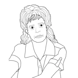 Janet Holloway Stranger Things Free Coloring Page for Kids