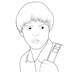 Jonathan Byers Stranger Things Free Coloring Page for Kids