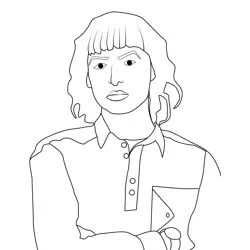 Mike Wheeler Stranger Things Free Coloring Page for Kids
