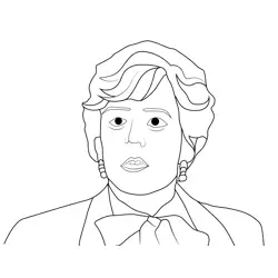 Mrs. Walsh Stranger Things Free Coloring Page for Kids