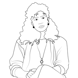 Ms. Kelley Stranger Things Free Coloring Page for Kids