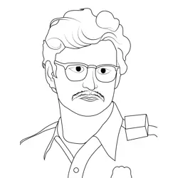 Phil Callahan Stranger Things Free Coloring Page for Kids