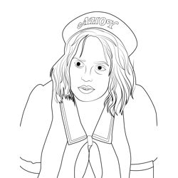 Robin Buckley Stranger Things Free Coloring Page for Kids