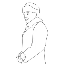 Russian Agent Stranger Things Free Coloring Page for Kids