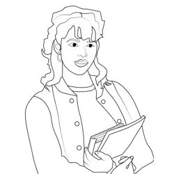 Tina Stranger Things Free Coloring Page for Kids