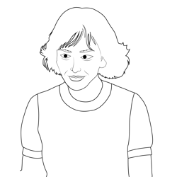 Virginia Creel Stranger Things Free Coloring Page for Kids
