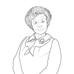 Dolores Umbridge Harry Potter Free Coloring Page for Kids
